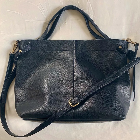 Black Vegan Leather Crossbody Bag - Picture 2 of 10